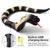 AMCHSURI RC Snake Toy: Realistic Prank Cobra, Rechargeable, Smart Sensing, Infrared Controller for Kids/Cat (Black) view 2