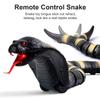 AMCHSURI RC Snake Toy: Realistic Prank Cobra, Rechargeable, Smart Sensing, Infrared Controller for Kids/Cat (Black) view 3