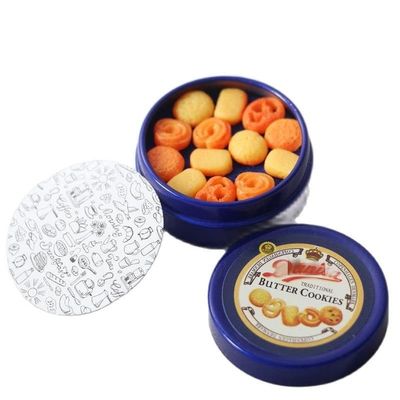 SXFSE Dollhouse Decoration Accessories, 1:12 Dollhouse Ornament Miniatures Cookies Blue Tin Box Set