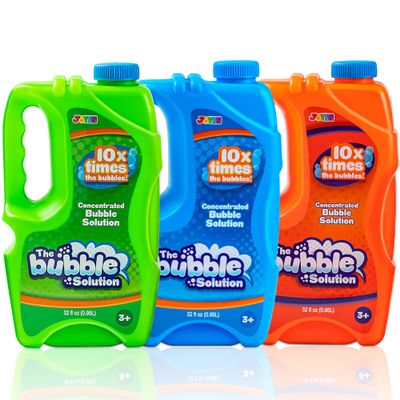 JOYIN 3 Packs 32 oz Bubble Concentrated Solution (up to 7.5 Gallon), Refill Solution for Bubble Machine, Wand, Blaster, Blower