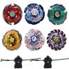 Gyros 6 Pack Bey Burst Battling Tops Metal Fusion Starter Set with Stickers Two Launchers view 1