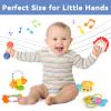 MOONTOY 9pcs Baby Rattles 3-6 Months, Infant Teething Toys 3-6 Months, Teethers Baby Toys 6-12 Months Sensory Toys for Babies 3 4 5 6 7 9 10 Month Boy Girl Gifts view 3