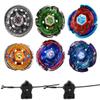 Gyros 6 Pack Bey Burst Battling Tops Metal Fusion Starter Set with Stickers Two Launchers view 1
