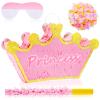 Lewtemi Pink Princess Piata for Girls with Stick Blindfold and Confetti Crown Piata for Princess Party Decorations, Photo Prop, Birthday, Funny Anniversary view 1
