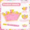 Lewtemi Pink Princess Piata for Girls with Stick Blindfold and Confetti Crown Piata for Princess Party Decorations, Photo Prop, Birthday, Funny Anniversary view 3