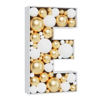 3FT Large Marquee Letters Mosaic Balloon Frame Pre-cut Foam Board Marquee Light Up Letters E for Birthday Party Decorations,Wedding,Baby Shower DIY Party Supplies (Letter E)