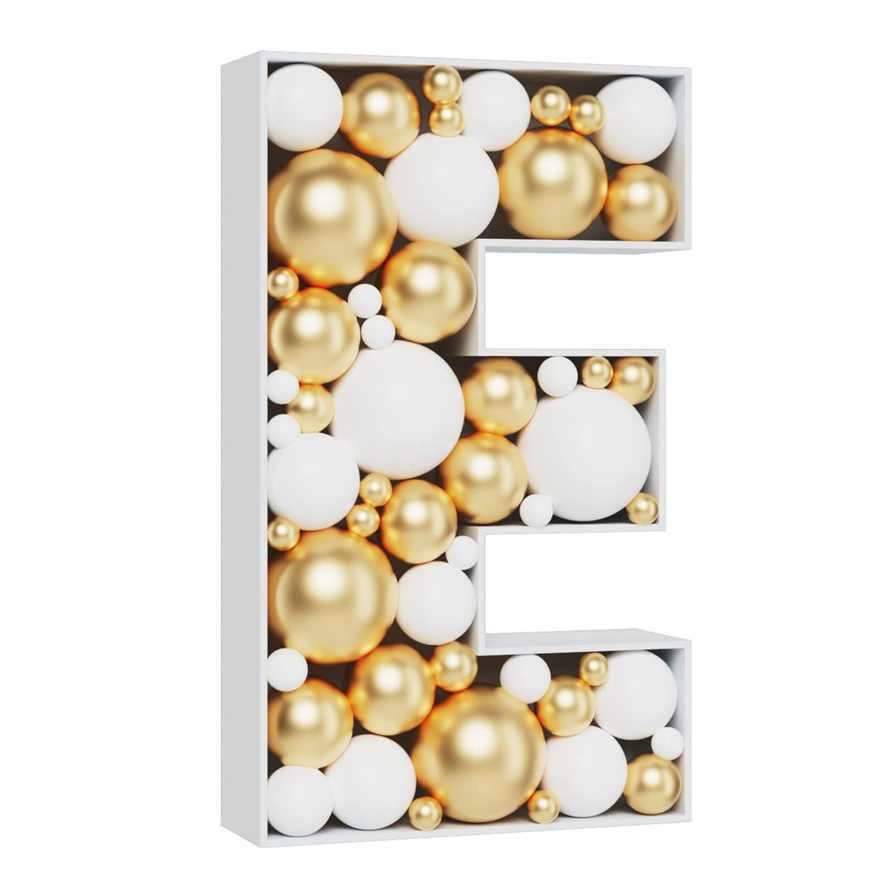 3FT Large Marquee Letters Mosaic Balloon Frame Pre-cut Foam Board Marquee Light Up Letters E for Birthday Party Decorations,Wedding,Baby Shower DIY Party Supplies (Letter E)