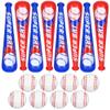 durony 8 Sets Inflatable Baseball Bats and Mini Foam Baseball Sports Stress Ball Sports Party Favors for Party Supplies Sport Theme Favors view 1