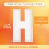 3FT Large Marquee Letters Mosaic Balloon Frame Pre-cut Foam Board Marquee Light Up Letters H for Birthday Party Decorations,Wedding,Baby Shower DIY Party Supplies (Letter H) view 2
