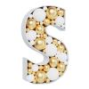 3FT Large Marquee Letters Mosaic Balloon Frame Pre-cut Foam Board Marquee Light Up Letters S for Birthday Party Decorations,Wedding,Baby Shower DIY Party Supplies (Letter S) view 1