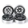 RCLIONS Aluminum Metal 1.9" Beadlock Wheels Rims and Rubber Tires for 1/10th RC Crawler Car view 2