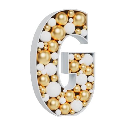 3FT Large Marquee Letters Mosaic Balloon Frame Pre-cut Foam Board Marquee Light Up Letters G for Birthday Party Decorations,Wedding,Baby Shower DIY Party Supplies (Letter G)