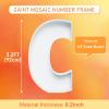 3FT Large Marquee Letters Mosaic Balloon Frame Pre-cut Foam Board Marquee Light Up Letters C for Birthday Party Decorations,Wedding,Baby Shower DIY Party Supplies (Letter C) view 2