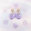 minacute Star & Heart Earrings Purple Q3244 view 2