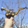 Ailejia Die-cast Backhoe Loader Excavator Truck Toys Heavy Duty Wheeled 1/50 Metal Engineering Vehicle Construction Tractor Model Toy for Boys (Backhoe) view 2
