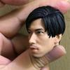 1/6 Scale Male Head Sculpt, Asian Men Head Carved for 12'' Soldier Action Figure Body Doll Collection (B) view 2