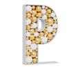 3FT Large Marquee Letters Mosaic Balloon Frame Pre-cut Foam Board Marquee Light Up Letters P for Birthday Party Decorations,Wedding,Baby Shower DIY Party Supplies (Letter P) view 1