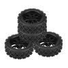 Pilipane Plastic Wheel Rims & Rubber Tires, Toy Road Vehicle Tires, 4pcs Set Racing Vehicle Tires Rubber Tyre Wheel Edge for RC 1 : 10 Car(Black), Toy Road Vehicle Tires, Plastic Wheel Rims & Rubbeof view 1