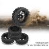 Pilipane Plastic Wheel Rims & Rubber Tires, Toy Road Vehicle Tires, 4pcs Set Racing Vehicle Tires Rubber Tyre Wheel Edge for RC 1 : 10 Car(Black), Toy Road Vehicle Tires, Plastic Wheel Rims & Rubbeof view 2