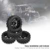 Pilipane Plastic Wheel Rims & Rubber Tires, Toy Road Vehicle Tires, 4pcs Set Racing Vehicle Tires Rubber Tyre Wheel Edge for RC 1 : 10 Car(Black), Toy Road Vehicle Tires, Plastic Wheel Rims & Rubbeof view 3