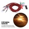 LED Light Strip for RC Fixed Wing Airplane Flying Wing Plane for RC Airplane Helicopter, 8 LED Lighting System Kit, Light Color : White, Red, Green, 8 LED Lighting System Kit, LED Light Strip for RC view 2