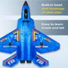 ANTSIR Remote Control Plane F-22 Raptor, 2.4GHz Durable Foam Rc Airplane with Smart Gyro/LED Lights/3 Rechargeable Batteries, RC Jet Glider Toy Gift for Kids Boys Girls 8-16 Year Old (Red) view 3