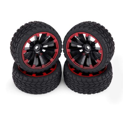 Pilipane RC Rubber Tyre Set Wheel Tires,RC Tires,1/10 On Road Tires,4pcs Set Tires Rubber Tyre,Racing Wheel,Car Tires Hard Tyre for RC 1:10 Car Part (Barley Flower), RC Tires, RC Rubber Tyre Set