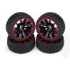 Pilipane RC Rubber Tyre Set Wheel Tires,RC Tires,1/10 On Road Tires,4pcs Set Tires Rubber Tyre,Racing Wheel,Car Tires Hard Tyre for RC 1:10 Car Part (Barley Flower), RC Tires, RC Rubber Tyre Set view 1