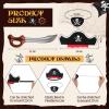 Charniol Funny Pirate Party Set Halloween Supplies with Felt Hats, Eye Patches, Inflatable Swords for Fancy Dress Cosplay Stage Prop (36 Pcs), 10.4 x 4.5 inch view 2