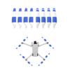 8pcs Mavic Mini 3 Pro Propellers 6030F, Low-Noise Quick-Release Propeller Blades Compatible with DJI Mavic Mini 3 Pro Blue and White view 1