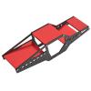 Dilwe RC Car Frame Body Shell,Aluminum Alloy Chassis Frame Roll Cage,1/24 RC Car Upgrade Parts for Axial SCX24(Red) view 1