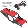 Dilwe RC Car Frame Body Shell,Aluminum Alloy Chassis Frame Roll Cage,1/24 RC Car Upgrade Parts for Axial SCX24(Red) view 3