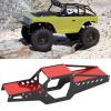 Dilwe RC Car Frame Body Shell,Aluminum Alloy Chassis Frame Roll Cage,1/24 RC Car Upgrade Parts for Axial SCX24(Red) view 4