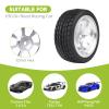 Hobbyfire Preglued 2.64" OD Aluminum Metal 12mm Hex Wheels and Tires Set for 1/10 On-Road Racing RC Touring Cars Drift, Compatible with Traxxas 4Tec 2.0/3.0, Tamiya TT01 TT02, HPI RS4, Redcat(Color A) view 3