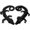 3D Printed Crystal/ Rose Dragon, Relief Anxiety Dragon Action Figures 3D Printed Toys, Rotatable and Poseable Joints 3D Articulated Dragon Toys, 3D Printed Toys for Kids & Adults 2PCS (21.7in-Black) view 1