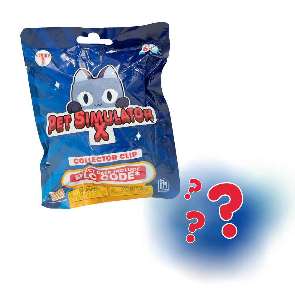 UCC Distributing PET Simulator X - Mystery Pet Minifigure Toys with Collector Clip - Blind Bag 1 Pack and Chance of DLC Code - Surprise Collectable