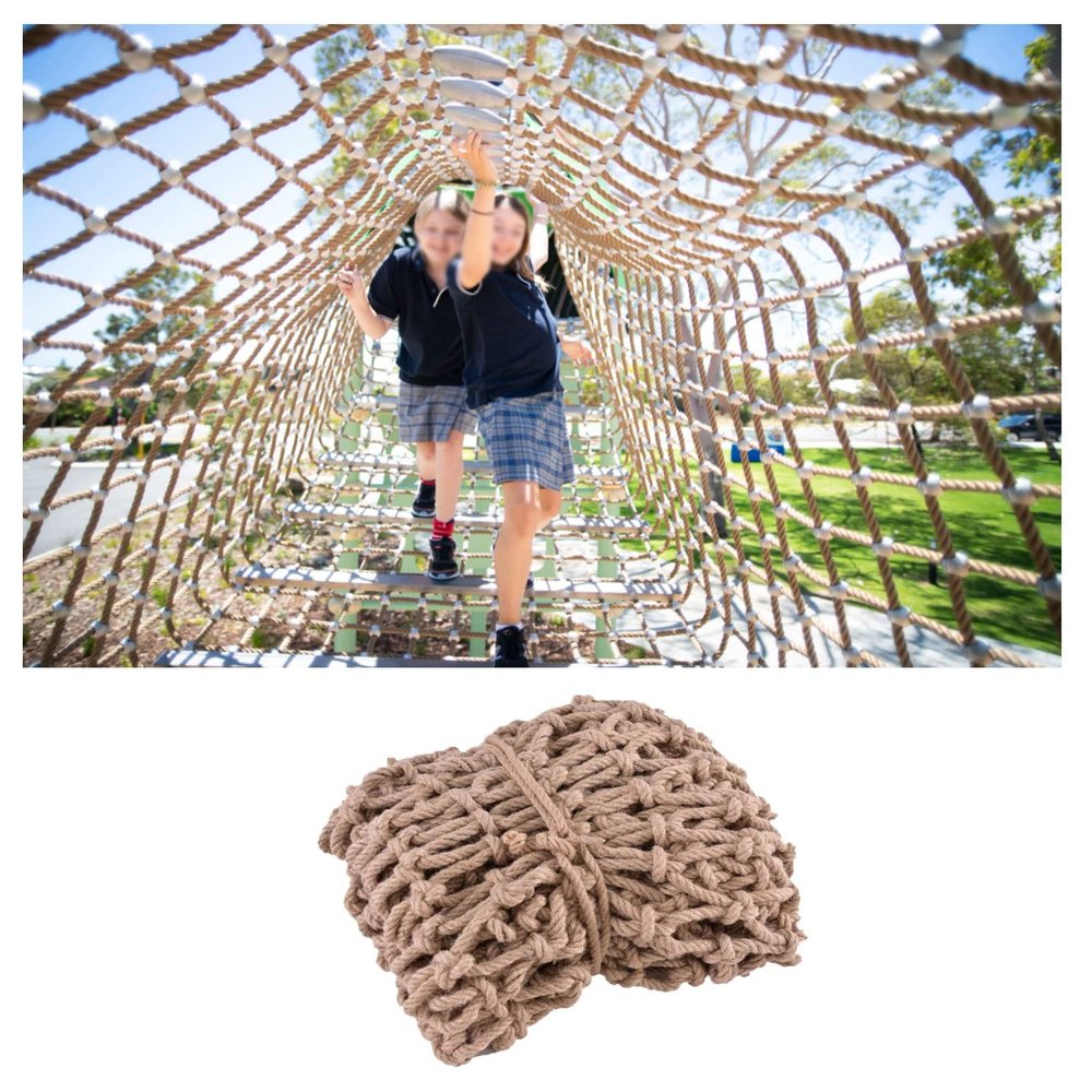 Child Rope Netting Heavy Duty Playground Net Hemp Rope Climbing Net Safety Nets Cargo Rope Ladder Truck Trailer Heavy Duty Balcony Netting Pet Railing Fence Net Waterproof (Size : 1 * 5m(3 * 16ft))