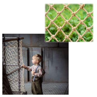Safety Net for Kids, Indoor Decor Net Balcony Banister Stair Protection Net Playground Fence Net Heavy Duty Climbing Net Hemp Rope Cargo Net Waterproof Grid (Size : 2 * 3m(7 * 10ft))