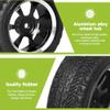 Hobbyfire Preglued 2.64" OD Aluminum Metal 12mm Hex Wheels and Tires Set for 1/10 On-Road Racing RC Touring Cars Drift, Compatible with Traxxas 4Tec 2.0/3.0, Tamiya TT01 TT02, HPI RS4, Redcat(Color E) view 3