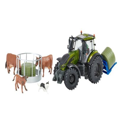 Britains Metallic Olive Green Valtra Playset