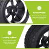 Hobbyfire Preglued 2.64" OD Aluminum Metal 12mm Hex Wheels and Tires Set for 1/10 On-Road Racing RC Touring Cars Drift, Compatible with Traxxas 4Tec 2.0/3.0, Tamiya TT01 TT02, HPI RS4, Redcat(Color D) view 3
