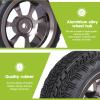 Hobbyfire Preglued 2.64" OD Aluminum Metal 12mm Hex Wheels and Tires Set for 1/10 On-Road Racing RC Touring Cars Drift, Compatible with Traxxas 4Tec 2.0/3.0, Tamiya TT01 TT02, HPI RS4, Redcat(Color C) view 3