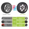 Hobbyfire Preglued 2.64" OD Aluminum Metal 12mm Hex Wheels and Tires Set for 1/10 On-Road Racing RC Touring Cars Drift, Compatible with Traxxas 4Tec 2.0/3.0, Tamiya TT01 TT02, HPI RS4, Redcat(Color C) view 4