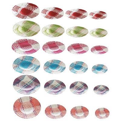 Hosfairy 24 Pcs Multicolor 1~3.3 inches, 0.6~1.5 inches Mini Straw Hats Hats Miniature Hats Hat Miniature Party Hats for Dollhouse DIY Craft Decoration Accessories