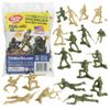 TimMee Plastic Army Men - OD Green vs Tan 48pc Toy Soldier Figures - Made in USA view 1