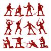 TimMee Plastic Army Men - Red 48pc Toy Soldier Figures - Made in USA view 3
