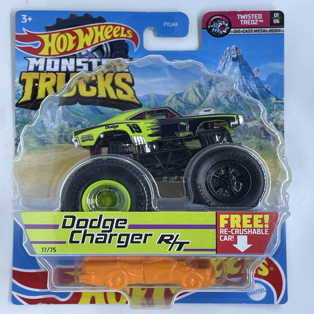 Hot Wheels - Monster Trucks - Dodge Charger R/T - 17/75 - Twisted Tredz -1/06