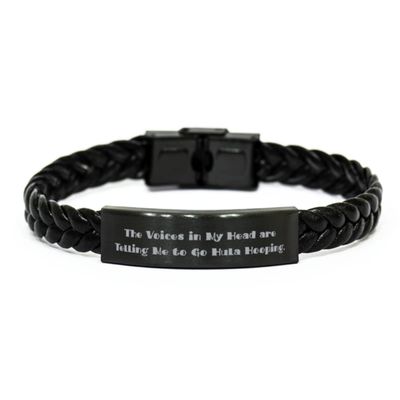 Funny Hula Hooping, The Voices in My Head are Telling Me to Go Hula Hooping, New Holiday Braided Leather Bracelet from Friends