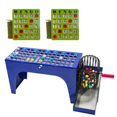 MR CHIPS Bingo Cage and Balls Set Plus 50 Easy Read Cards