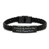 Beautiful Puzzles, The Voices in My Head are Telling Me to Go Playing Puzzles, Sarcasm Braided Leather Bracelet for Friends from view 1
